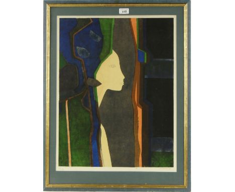Andre Minaux (French)
Proof Colour Lithograph, Abstract figure, signed in pencil, No. 16/20 i 22.5" x 17.5", framed