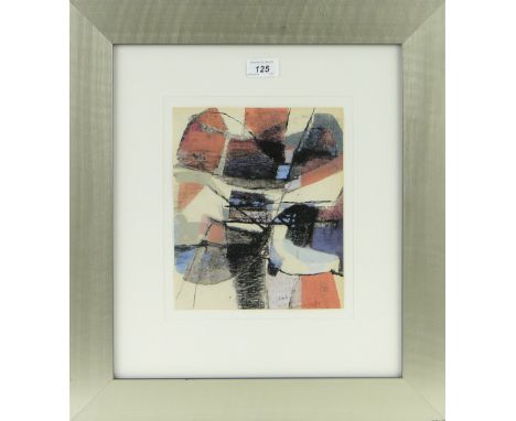 Helen Hale R O I (born 1936)
Mixed media on paper, Abstract composition, signed, 9.5" x 8", framed