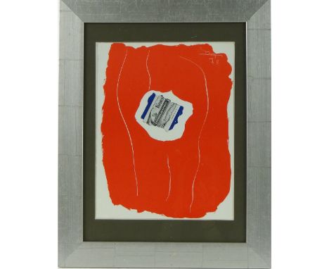 Robert Motherwell
Original lithograph, Abstract, 1973, for XX Siecle, signed in the plate, i 12.5" x 9.5", framed