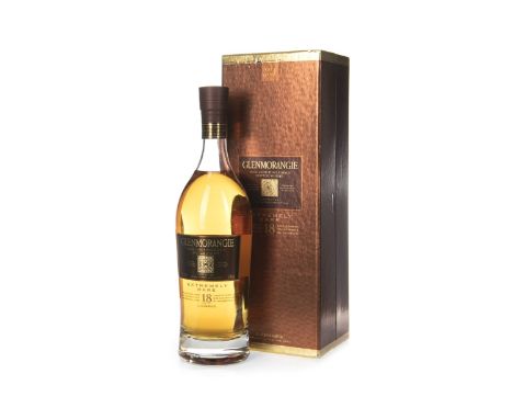 GLENMORANGIE EXTREMELY RARE 18 YEARS OLD Single Malt Scotch Whisky 70cl, 43% volume, in box.