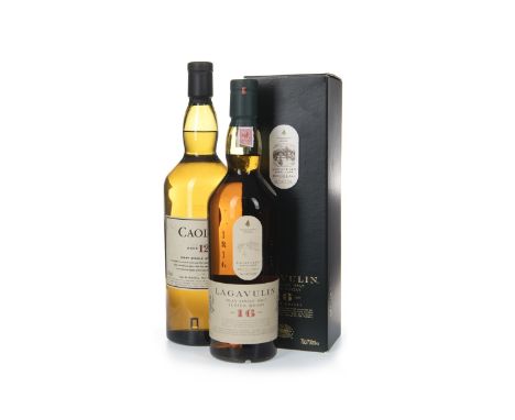 CAOL ILA AGED 12 YEARS - ONE LITRE Single Malt Scotch Whisky One litre, 43% volume. LAGAVULIN AGED 16 YEARS Single Malt Scotc