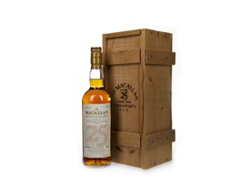 MACALLAN 1964 ANNIVERSARY MALT 25 YEARS OLD Single Malt Scotch Whisky Bottled 1989. 75cl, 43% volume, in wooden box.