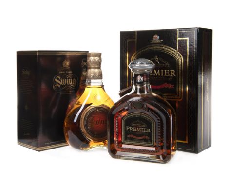 JOHNNIE WALKER PREMIER Blended Scotch Whisky 75cl, 43% volume, in box. JOHNNIE WALKER SWING Blended Scotch Whisky 75cl, 43% v