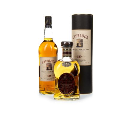 CARDHU AGED 12 YEARS ONE LITRE Single Malt Scotch Whisky One litre, 40% volume. ABERLOUR AGED 10 YEARS ONE LITRE Single Malt 
