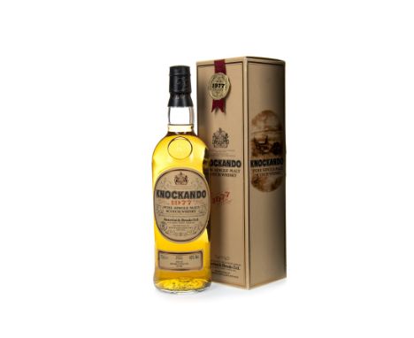 KNOCKANDO 1977 Single Malt Scotch Whisky Bottled 1991. 75cl, 43% volume, in carton.
