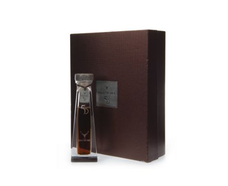 DALMORE AGED 50 YEARS - 100ML Single Malt Scotch Whisky 100ml, 52.8% volume, in presentation box with replacement stopper.