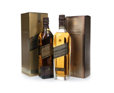 JOHNNIE WALKER GOLD LABEL CENTENARY BLEND AGED 18 YEARS (2) Blended Scotch Whisky 70cl, 40% volume, in box. Two bottles