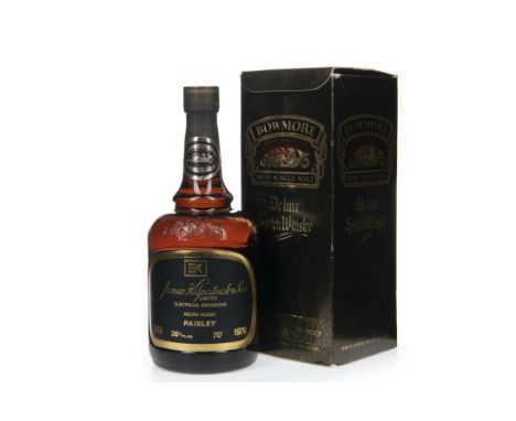 BOWMORE DELUXE DUMPY BOTTLE - JAMES KILPATRICK &amp; SON LIMITED LABELING Single Malt Scotch Whisky Labeled to celebrate 60 y