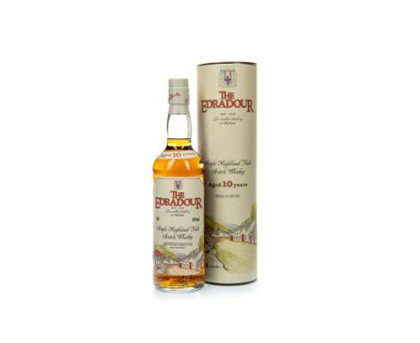 EDRADOUR AGED 10 YEARS Single Malt Scotch Whisky 70cl, 40% volume, in tube.