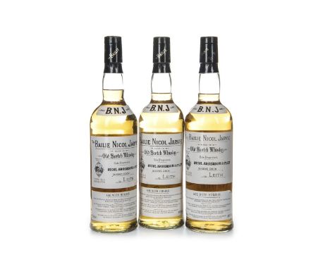 BAILIE NICOL JARVIE (3) Blended Scotch Whisky 70cl, 40% volume. Three bottles.