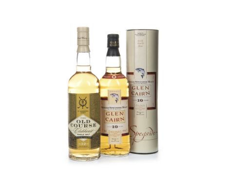 THE OLD COURSE AGED 12 YEARS Single Malt Scotch Whisky 70cl, 40% volume. GLEN CAIRN AGED 10 YEARS Single Malt Scotch Whisky 7