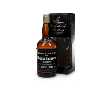 BENRINNES 1962 CADENHEAD 18 YEARS OLD Single Malt Scotch Whisky Distilled March 1962, bottled December 1990. 75cl, 46% volume