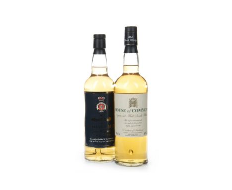 HOUSE OF COMMONS 8 YEARS OLD Blended Scotch Whisky 70cl, 40% volume. THE BRITANNIA MALT AGED 15 YEARS Blended Malt Scotch Whi