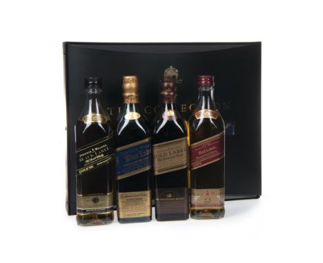 JOHNNIE WALKER THE COLLECTION (4x200ml) Blended Scotch Whisky Contains Johnnie Walker Blue Label (40%), Johnnie Walker Gold L