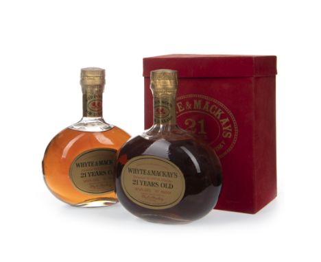 WHYTE &amp; MACKAY 21 YEARS OLD (2) Blended Scotch Whisky 26 2/3 fl.oz, 70° proof, one in carton. Two bottles.