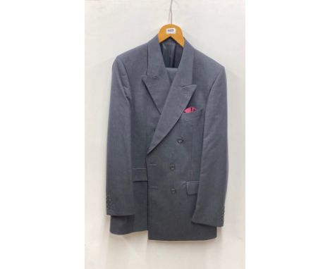 A gent's vintage Roderick Charles double breasted two piece suit, approx. 36/38" chest.