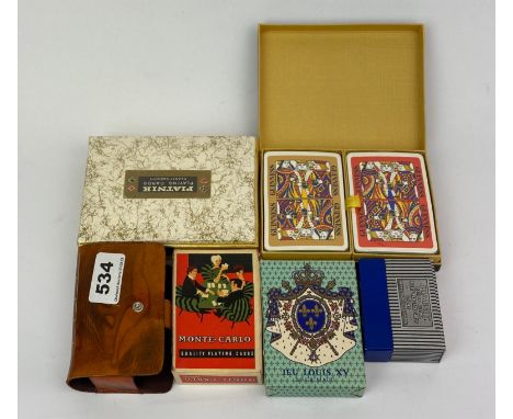 A group of vintage playing cards.