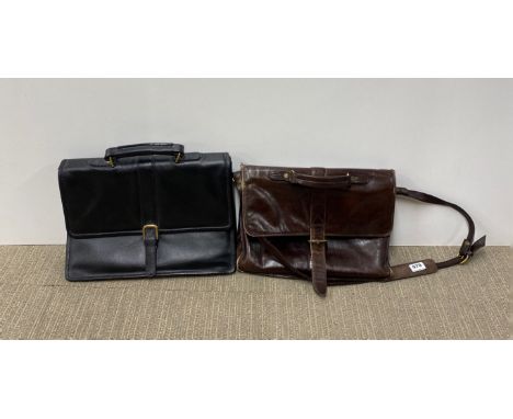 Two vintage leather bags.