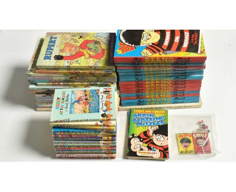 Rupert Annuals, Noddy Books, Walt Disney's Bambi Sketch Book,  and two Beano puzzle books.