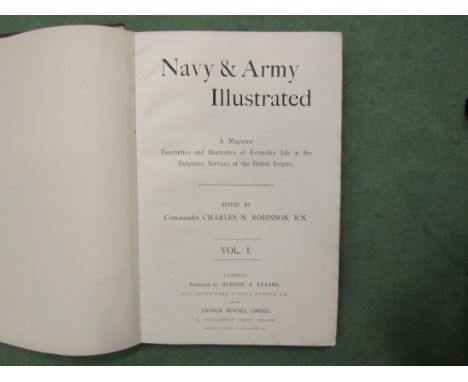 'Navy &amp; Army Illustrated', Dec 1895 - June 1896, 13 monthly parts bound in one folio volume