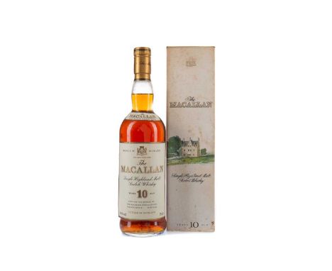 MACALLAN 10 YEARS OLDSingle Malt Scotch WhiskyMatured in sherry casks. 75cl, 40% volume, in carton.Condition report: Foxing/s