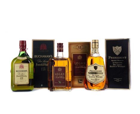 LOGAN DELUXE AGED 12 YEARS - ONE LITREBlended Scotch WhiskyOne litre, 43% volume, in carton.BUCHANAN'S AGED 12 YEARS - ONE LI