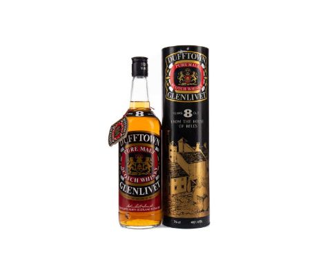 DUFFTOWN-GLENLIVET 8 YEARS OLDSingle Malt Scotch Whisky75cl, 40% volume, in tube.Condition report: In geerally good condition