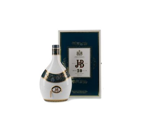 J&amp;B AGED 20 YEARSBlended Scotch Whisky75cl, 43% volume, ceramic bottle in box with spare stopper.