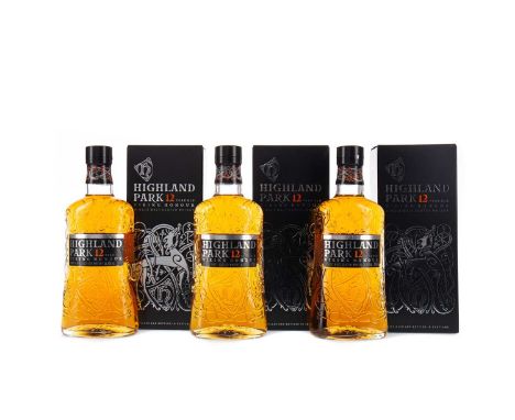 HIGHLAND PARK AGED 12 YEARS (3)Single Malt Scotch Whisky700ml, 40% volume, in carton.Three bottles.