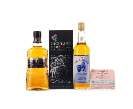 HIGHLAND PARK 12 YEARS OLDSingle Malt Scotch Whisky700ml, 40% volume, in carton.THE FINAL BLENDBlended Scotch WhiskyBottled t