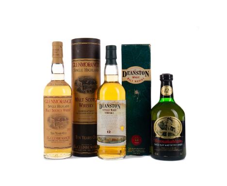 GLENMORANGIE 10 YEARS OLDSingle Malt Scotch Whisky70cl, 40% volume, in tube.DEANSTON AGED 12 YEARSSingle Malt Scotch Whisky70