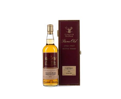 GLENCRAIG 1975 GORDON &amp; MACPHAIL RARE OLDSingle Malt Scotch WhiskyMatured in refill American hogsheads, bottled 2009. 70c