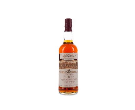 GLENDRONACH AGED 12 YEARSSingle Malt Scotch WhiskyMatured in sherry casks. 75cl, 43% volume.