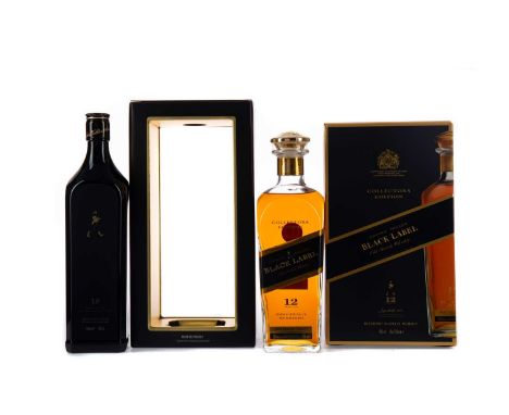 JOHNNIE WALKER BLACK LABEL 12 YEARS OLD COLLECTORS EDITIONBlended Scotch WhiskyBottle no. 877. 70cl, 40% volume, in carton.JO