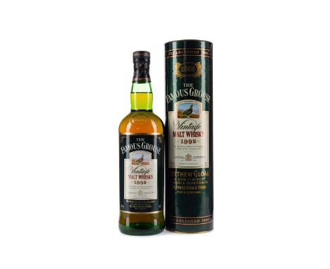 FAMOUS GROUSE 1992 VINTAGEBlended Malt Scotch WhiskyBottled 2003. 70cl, 40% volume, in tube.