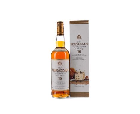MACALLAN 10 YEARS OLDSingle Malt Scotch WhiskyMatured in sherry casks. 700ml, 40% volume, in carton.