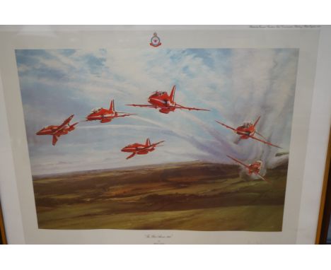 Robert Taylor signed print titled The Red Arrows 1980 