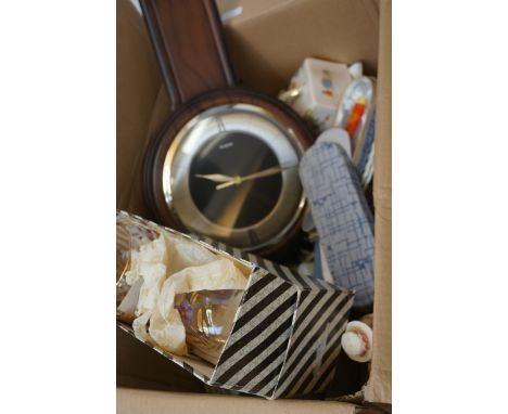 Mixed box to include a wall clock, Corgi &amp; others 