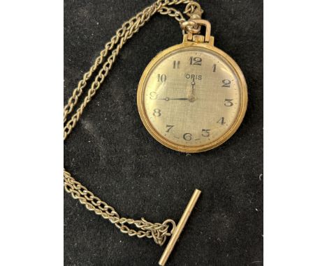 Vintage Oris pocket watch &amp; chain 