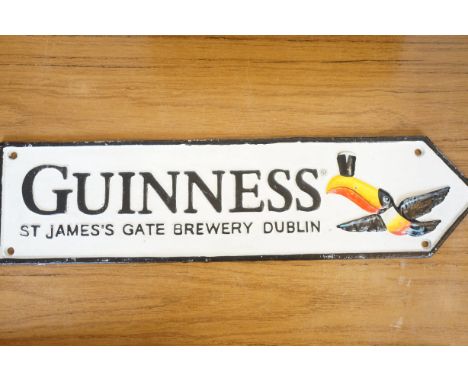 Cast iron guinness sign St James gate brewery 