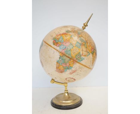 World globe made in USA raised features 