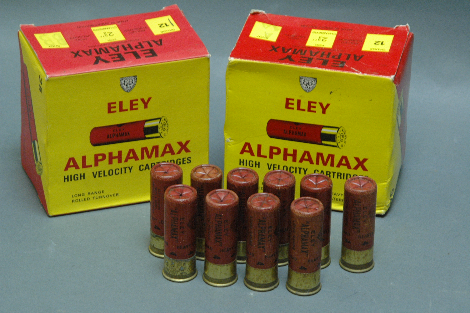 Collectors' lot of cartridges, box of 25 Eley Alpha Max 12 bore 2.75 inch BB shot, sealed box of