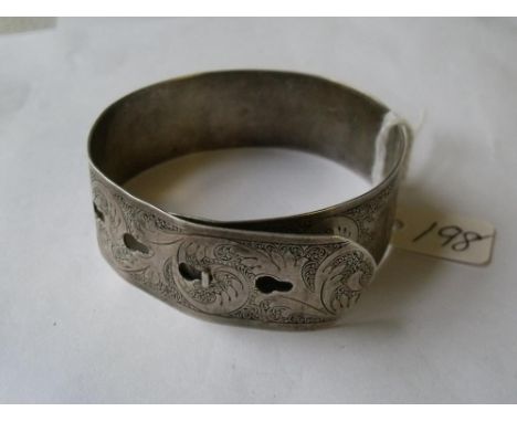 Charles Horner – a wide engraved buckle style   bangle 23g        