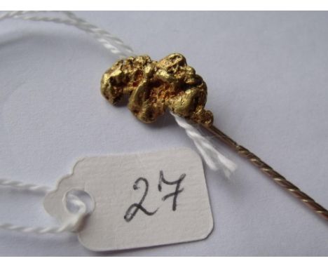 Gold nugget stick pin 4.5g      