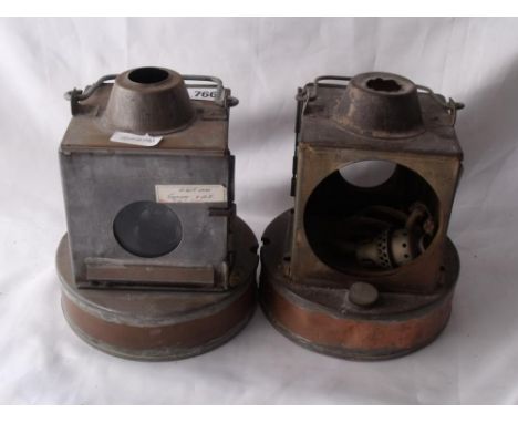 GWR railway lamp stamped GWR Reading and another