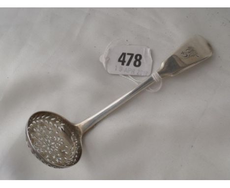 Georgian fiddle pattern sifter ladle Lon 1823 by WC    38g         
