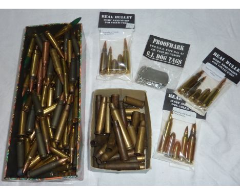 Large selection of inert ammunition of various calibers, bullet casings etc  