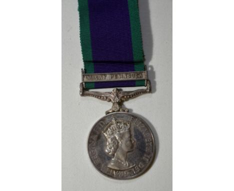 ERII general service medal with Malaya Peninsula clasp awarded to 'K.975573 P.JONES L.M (E) R.M'