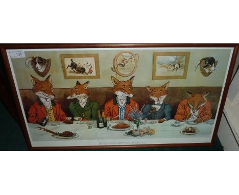 Framed print 'Mr Fox Hunt Breakfast On Christmas Day'