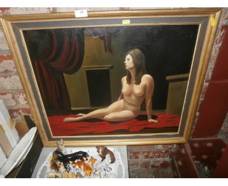 Oil on canvas nude by K Jepson